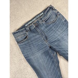 Duluth Jeans Mens 36x32 Blue Denim Ballroom Double Flex Relaxed Fit Straight